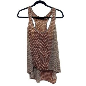 Patterson J. Kincaid Sheer Hi-Lo Racerback Sheer Tank Top Size Medium